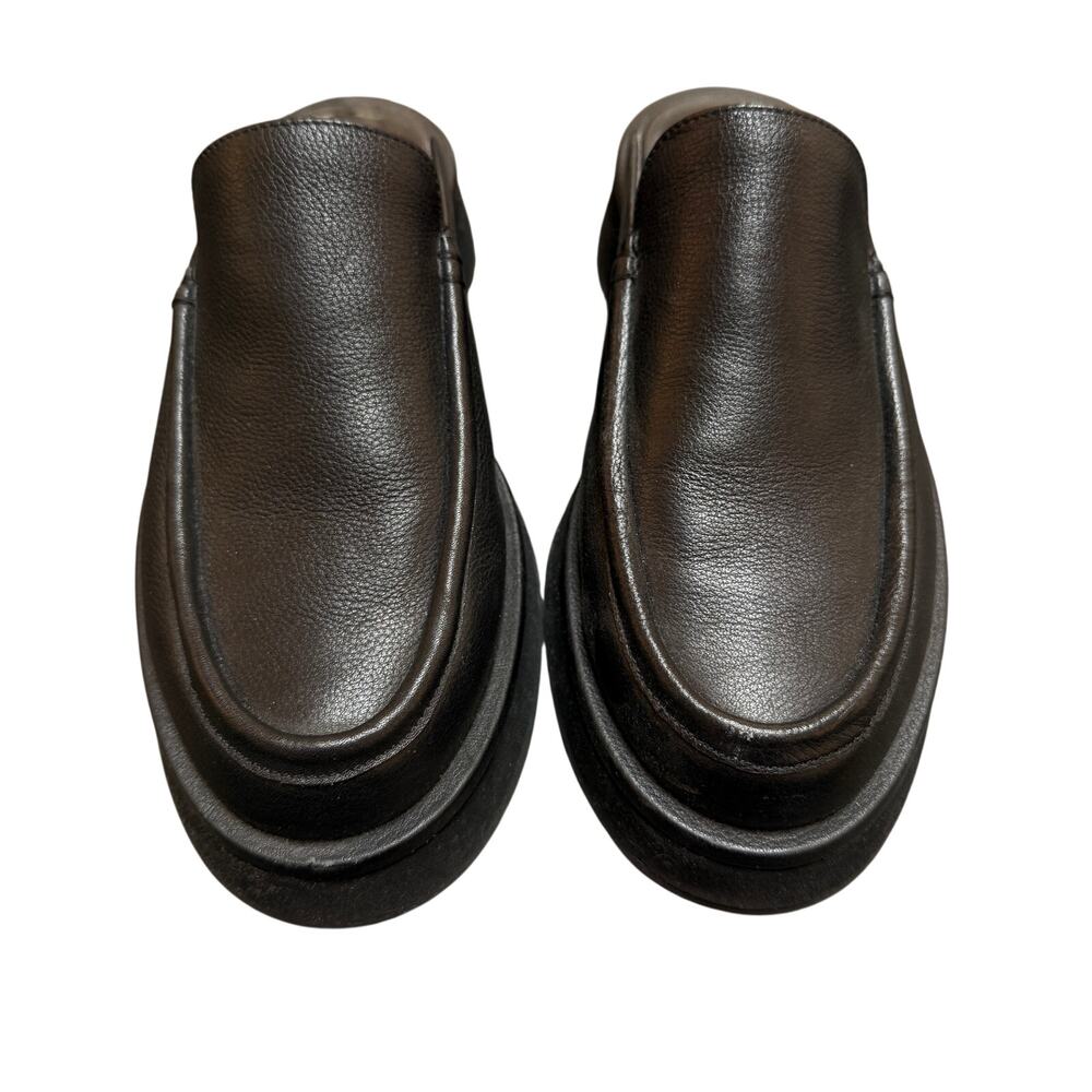 Charlotte Stone Duncan Black Leather Platform Mule Loafers Women’s Size 7 Shoes - Picture 4 of 6